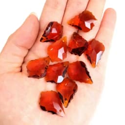 Wholesale 10PCS Multi Color Double Sided Crystal Glass Maple Leaf Loose Spacer Beads DIY Earrings Necklace Pendant Jewelry Gifts