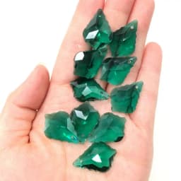 Wholesale 10PCS Multi Color Double Sided Crystal Glass Maple Leaf Loose Spacer Beads DIY Earrings Necklace Pendant Jewelry Gifts