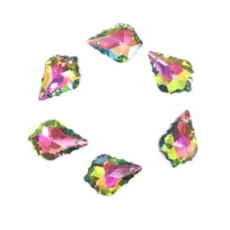 Wholesale 10PCS Multi Color Double Sided Crystal Glass Maple Leaf Loose Spacer Beads DIY Earrings Necklace Pendant Jewelry Gifts