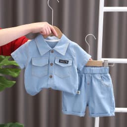 New Summer Baby Girls Clothes Suit Kids Boys Outfits Children Shirt Shorts 2Pcs/Sets Toddler Casual Costume Infant Tracksuits