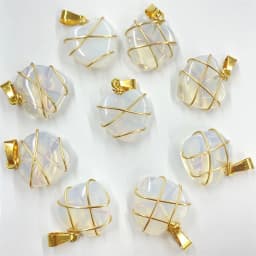 Natural Stone Quartz Crystal 20MM Heart pendant&Copper Wire Wrapping pendant DIY charm Jewelry making Necklace Accessories 20pc