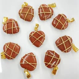 Natural Stone Quartz Crystal 20MM Heart pendant&Copper Wire Wrapping pendant DIY charm Jewelry making Necklace Accessories 20pc