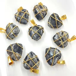 Natural Stone Quartz Crystal 20MM Heart pendant&Copper Wire Wrapping pendant DIY charm Jewelry making Necklace Accessories 20pc