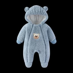 Newborn Baby Winter Jacket Warm Hooded Infant Romper Thicken Soft Cotton Boys Jumpsuit Cartoon Baby Girl Clothes 0 to 12 Months