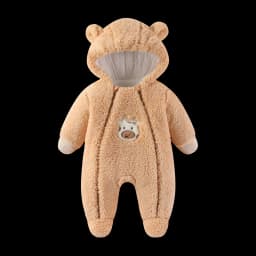 Newborn Baby Winter Jacket Warm Hooded Infant Romper Thicken Soft Cotton Boys Jumpsuit Cartoon Baby Girl Clothes 0 to 12 Months