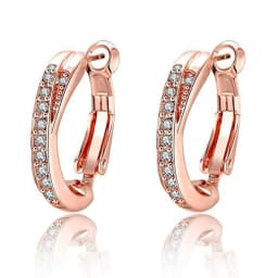 New 925 Sterling Silver Earrings Inlaid Zircon Earrings 14K Rose Gold Earrings For Women'S Charm Jewelry Gift