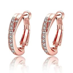New 925 Sterling Silver Earrings Inlaid Zircon Earrings 14K Rose Gold Earrings For Women'S Charm Jewelry Gift