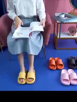 Rimocy VIP Link Thick Platform Slippers Women Men Home Bathroom Soft EVA Sandals Woman 2023 Summer Non-slip Beach Flip Flops