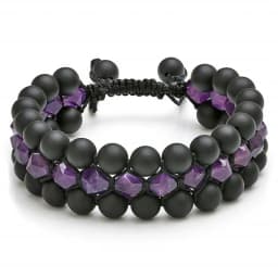 Mens 8mm Tiger Eye Stone Black Agate Bracelet Yoga Healing Crystal Bracelet Natural Beads Bracelets Braided 3 Layer Jewelry