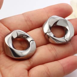 Casvort 2PCS Vortex Ear Weights Hangers Stainless Steel Magnetic Ear Gauges Plugs Fashion for Women Body Jewelry Piercing Gift