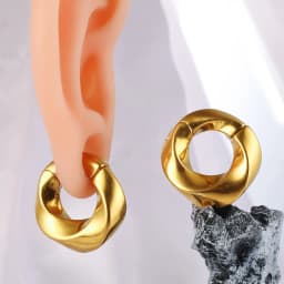 Casvort 2PCS Vortex Ear Weights Hangers Stainless Steel Magnetic Ear Gauges Plugs Fashion for Women Body Jewelry Piercing Gift