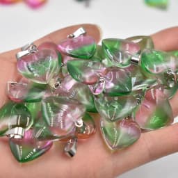 Fashion beautiful glass crystal mixed heart shape pendants 20mm for DIY jewelry making 50pcs/lot Wholesale Free shipping