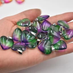 Fashion beautiful glass crystal mixed heart shape pendants 20mm for DIY jewelry making 50pcs/lot Wholesale Free shipping