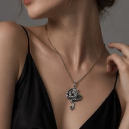 Pendant Dragon Black Brand Fashion Jewelry Europe 925 Sterling Silver Accessories Gift For Woman & Men