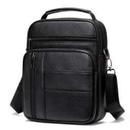 Men's Natural Leather Handbag For Tablet Male  Genuine Leather Shoulder Bag Small Men Travel Messenger Crossbody Bags Tote