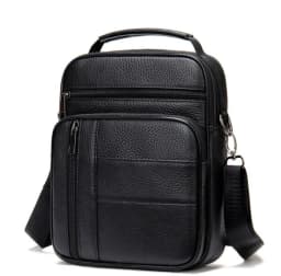 Men's Natural Leather Handbag For Tablet Male  Genuine Leather Shoulder Bag Small Men Travel Messenger Crossbody Bags Tote