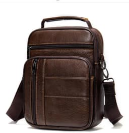 Men's Natural Leather Handbag For Tablet Male  Genuine Leather Shoulder Bag Small Men Travel Messenger Crossbody Bags Tote