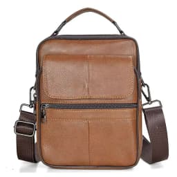 Men's Natural Leather Handbag For Tablet Male  Genuine Leather Shoulder Bag Small Men Travel Messenger Crossbody Bags Tote