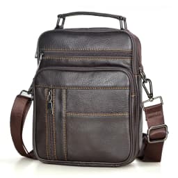 Men's Natural Leather Handbag For Tablet Male  Genuine Leather Shoulder Bag Small Men Travel Messenger Crossbody Bags Tote