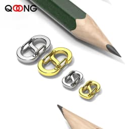 Super Mini 304 Stainless Steel Key Chain Multipurpose Jewelry Bucke Key Ring Double Head Quick Hanging 8-Shaped Keychains Q44