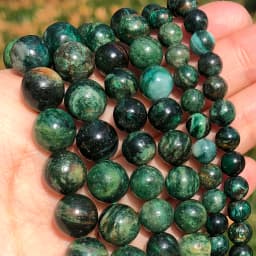 Natural Stone Mixed Green Emerald Round Loose Spacer Beads for Jewelry Craft Making Diy Bracelet Necklace Accessories 6 8 10mm