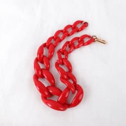 FishSheep Vintage Big Acrylic Red Choker Necklace for Women Punk Large Resin Chunky Chain Collar Pendants Necklaces Jewelry Gift