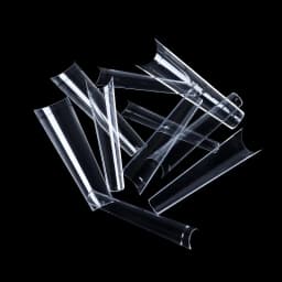 500 Pcs XXL Long C Curve Artificial False Nails Acrylic Ballerina Transparent Natural Tips Guide Capsule Max French Nails Tips