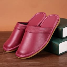 Affordable PU Leather Slipper Men's Home Shoes Winter Waterproof Slippers Unisex Indoor Shoes Room Guest Slipper Man Flip Flops