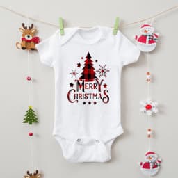 Family Christmas Matching Outfits Xmas Party Gifts Clothes Mother Father Daughter Son T-shirt + Baby Bodysuit Casual Family Look