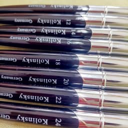 Black Metal Handle Kolinsky Sable Round 1PCS Nail Art Acrylic UV Gel Builder Painting Drawing Brushes Pens Cuticle Pusher Tool