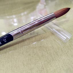 Black Metal Handle Kolinsky Sable Round 1PCS Nail Art Acrylic UV Gel Builder Painting Drawing Brushes Pens Cuticle Pusher Tool