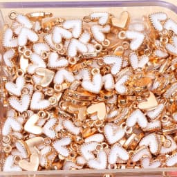 100Pcs 7x8MM Colorful Heart Pendant Enamel Charm for Couples Bracelet Earrings Keychain Jewelry Making DIY Ornament Wholesale