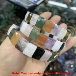 Bohemian Vintage Natural Stone Agate Turquoise Crystal Tiger Eye Beads DIY Jewelry Energy Couple Party Elastic Chain Bracelet