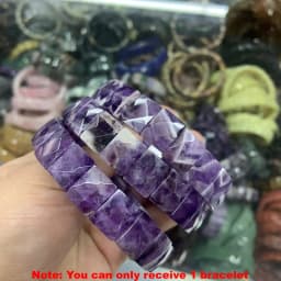 Bohemian Vintage Natural Stone Agate Turquoise Crystal Tiger Eye Beads DIY Jewelry Energy Couple Party Elastic Chain Bracelet