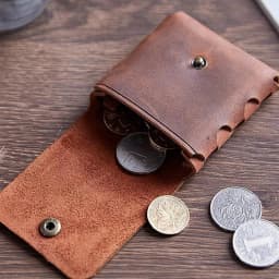 100% Genuine Leather Coin Purse For Men Women Female Cowhide Vintage Small Mini Money Bag Earphone Line Case Change Pouch Holder