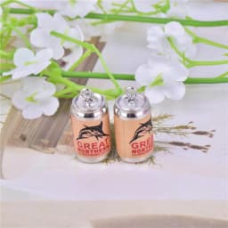 10pcs/pack 3D Shark Beer Bottle Alcohol Cans Drink Resin Beer Charms Earring Keychain Jewelry Making
