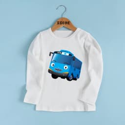 Tayo the Little Bus Print Cartoon Kids T shirt Funny Casual Children Clothes Autumn Baby Boys Girls Long Sleeve T-shirt,LKP5837