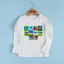 Tayo the Little Bus Print Cartoon Kids T shirt Funny Casual Children Clothes Autumn Baby Boys Girls Long Sleeve T-shirt,LKP5837