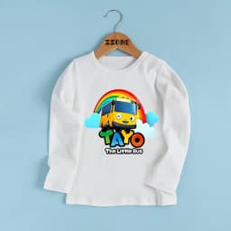 Tayo the Little Bus Print Cartoon Kids T shirt Funny Casual Children Clothes Autumn Baby Boys Girls Long Sleeve T-shirt,LKP5837