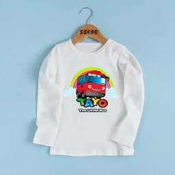 Tayo the Little Bus Print Cartoon Kids T shirt Funny Casual Children Clothes Autumn Baby Boys Girls Long Sleeve T-shirt,LKP5837