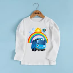 Tayo the Little Bus Print Cartoon Kids T shirt Funny Casual Children Clothes Autumn Baby Boys Girls Long Sleeve T-shirt,LKP5837