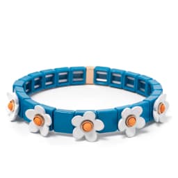 New Fashion Flower Charms Bracelets Bohemian Colorful Beads Elastic Bracelets Rainbow Color Bohe Couple Bangle For Women