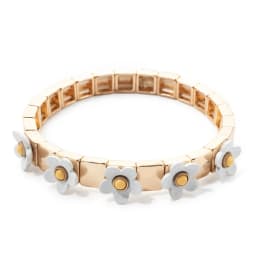 New Fashion Flower Charms Bracelets Bohemian Colorful Beads Elastic Bracelets Rainbow Color Bohe Couple Bangle For Women