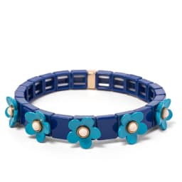 New Fashion Flower Charms Bracelets Bohemian Colorful Beads Elastic Bracelets Rainbow Color Bohe Couple Bangle For Women