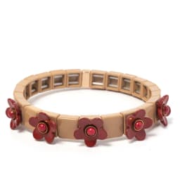 New Fashion Flower Charms Bracelets Bohemian Colorful Beads Elastic Bracelets Rainbow Color Bohe Couple Bangle For Women