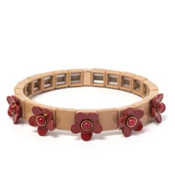 New Fashion Flower Charms Bracelets Bohemian Colorful Beads Elastic Bracelets Rainbow Color Bohe Couple Bangle For Women