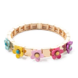 New Fashion Flower Charms Bracelets Bohemian Colorful Beads Elastic Bracelets Rainbow Color Bohe Couple Bangle For Women