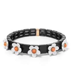 New Fashion Flower Charms Bracelets Bohemian Colorful Beads Elastic Bracelets Rainbow Color Bohe Couple Bangle For Women
