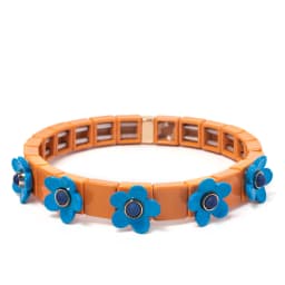 New Fashion Flower Charms Bracelets Bohemian Colorful Beads Elastic Bracelets Rainbow Color Bohe Couple Bangle For Women