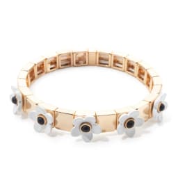 New Fashion Flower Charms Bracelets Bohemian Colorful Beads Elastic Bracelets Rainbow Color Bohe Couple Bangle For Women